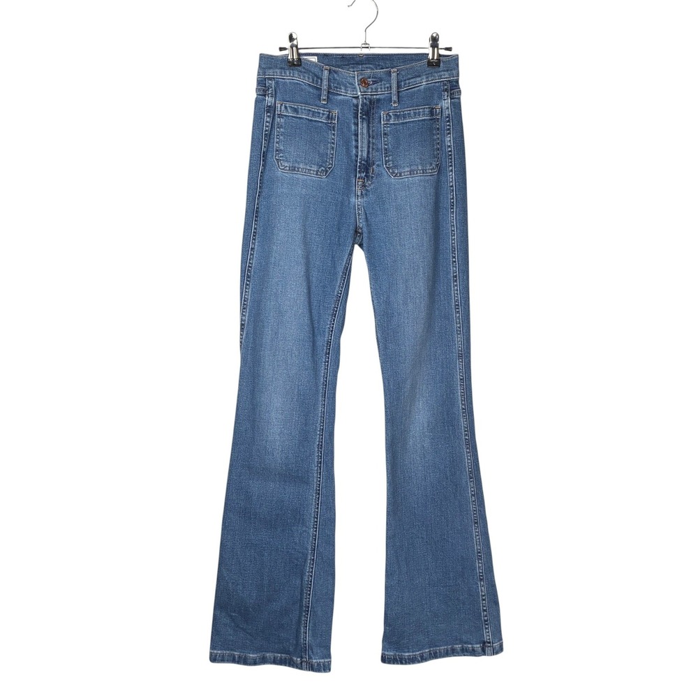 Gap Womens '70s Flare High-Rise Jeans Size 26/2 Blue Medium Wash Denim Boho